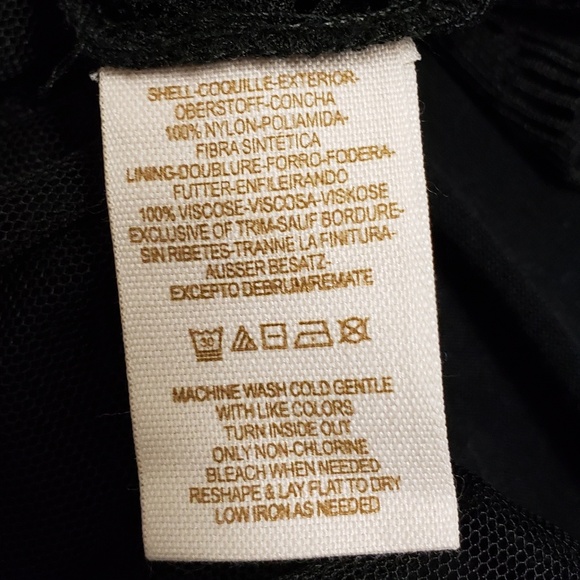 Free People Black Lacey Mini Dress Ruffled… - Picture 8 of 8